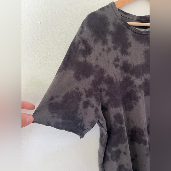 rag & bone Grey Haydon Tie Dye Short Sleeve Linen Cotton Blend T-Shirt Medium - Picture 5 of 11